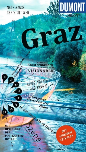 Buchcover und Innenansicht für das Buch: DUMONT direkt Reiseführer Graz