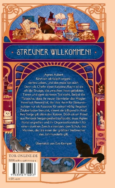 Buchcover und Innenansicht für das Buch: Agnes Aubert's Mystical Cat Shelter