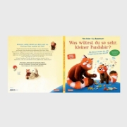 Buchcover und Innenansicht für das Buch: Was wütest du so sehr, kleiner Pandabär?