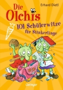 Buchcover und Innenansicht für das Buch: Die Olchis. 101 Schülerwitze für Stinkerlinge