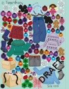 Buchcover und Innenansicht für das Buch: Mein Anziehpuppen-Stickerbuch: Winterwunderland