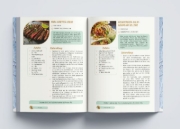 Buchcover und Innenansicht für das Buch: Das Anti-Entzündungskochbuch: Für alle mit wenig Zeit - schnelle, einfache und entzündungshemmende Rezepte für den Alltag, inkl. 30-Tage-Ernährungsplan