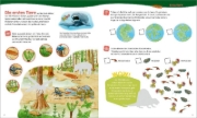 Buchcover und Innenansicht für das Buch: WAS IST WAS Junior Mitmach-Heft Dinosaurier und Tiere der Urzeit