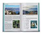 Buchcover und Innenansicht für das Buch: KOMPASS Wanderführer Gardasee, 70 Touren mit Extra-Tourenkarte