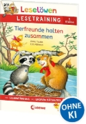 Buchcover und Innenansicht für das Buch: Leselöwen Lesetraining 1. Klasse - Tierfreunde halten zusammen