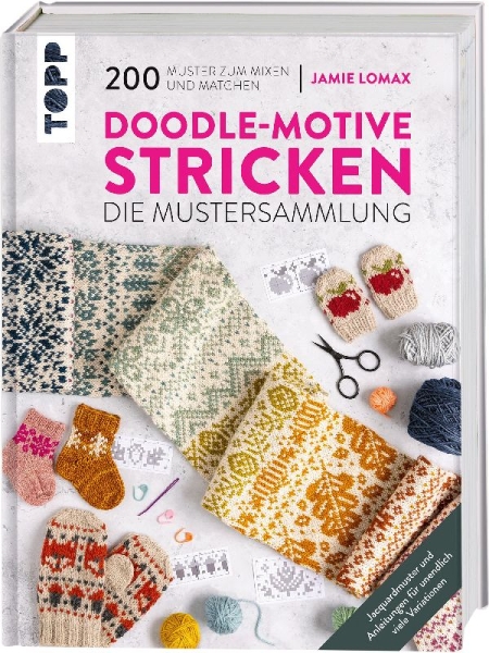 Buchcover und Innenansicht für das Buch: The Doodle Knit Directory