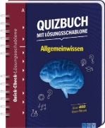 Buchcover und Innenansicht für das Buch: Quizbuch mit Lösungsschablone Allgemeinwissen