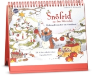 Buchcover und Innenansicht für das Buch: Snöfrid aus dem Wiesental. Weihnachtszauber im Nordland. 24 Adventskalender-Geschichten