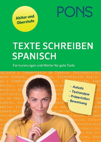 Buchcover und Innenansicht für das Buch: PONS Texte schreiben - Spanisch