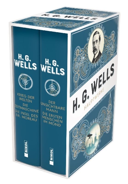 Buchcover und Innenansicht für das Buch: H.G. Wells: 2 Bände im Schuber