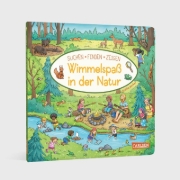 Buchcover und Innenansicht für das Buch: Wimmelspaß in der Natur