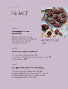 Buchcover und Innenansicht für das Buch: Die richtige Ernährung bei Fettleber