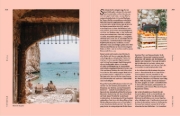Buchcover und Innenansicht für das Buch: Mangia. How to eat your way through Italy