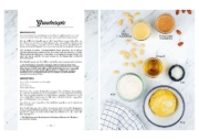 Buchcover und Innenansicht für das Buch: Plats vegan en 4 Ingrédients