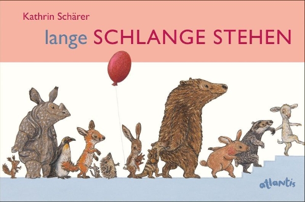 Buchcover und Innenansicht für das Buch: Lange Schlange stehen