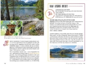 Buchcover und Innenansicht für das Buch: Kleine Auszeiten an Flüssen & Seen in Deutschland