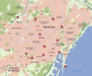 Buchcover und Innenansicht für das Buch: Zu Fuß durch Barcelona