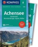 Buchcover und Innenansicht für das Buch: KOMPASS Wanderführer Achensee, Karwendel, Brandenberger Alpen, Rofan, 55 Touren mit Extra-Tourenkarte