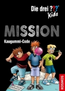 Buchcover und Innenansicht für das Buch: Die drei ??? Kids, Mission Kaugummi-Code