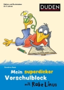 Buchcover und Innenansicht für das Buch: Mein superdicker Vorschulblock mit Rabe Linus