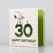 Buchcover und Innenansicht für das Buch: Peanuts Geschenkbuch: Happy Birthday zum 30. Geburtstag