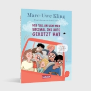 Buchcover und Innenansicht für das Buch: Der Tag, an dem Max dreimal ins Auto gekotzt hat