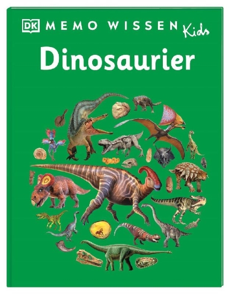 Buchcover und Innenansicht für das Buch: memo Wissen Kids. Dinosaurier
