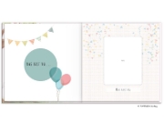 Buchcover und Innenansicht für das Buch: Babyalbum - UNSER ERSTES GEMEINSAMES JAHR (rosé)