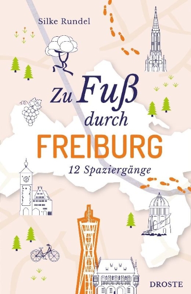Buchcover und Innenansicht für das Buch: Zu Fuß durch Freiburg