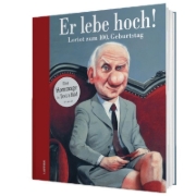 Buchcover und Innenansicht für das Buch: Er lebe hoch! Loriot zum 100. Geburtstag