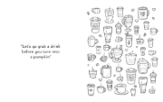 Buchcover und Innenansicht für das Buch: The Pumpkin Spice Café Coloring Book