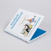 Buchcover und Innenansicht für das Buch: Endlich Feierabend! - Cartoons zum Ruhestand