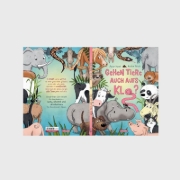 Buchcover und Innenansicht für das Buch: Gehen Tiere auch aufs Klo?