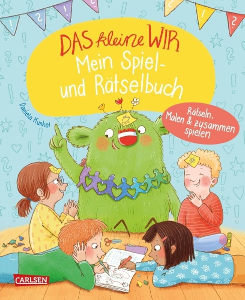 Buchcover und Innenansicht für das Buch: Das kleine WIR: Mein Spiel- und Rätselbuch