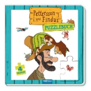 Buchcover und Innenansicht für das Buch: Trötsch Pettersson und Findus Pappenbuch Puzzlebuch