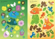 Buchcover und Innenansicht für das Buch: Mein erstes Anziehpuppen-Stickerbuch: Gaia, die kleine Gartenfee
