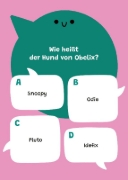 Buchcover und Innenansicht für das Buch: Mini Quiz to go. Ab 9