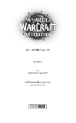 Buchcover und Innenansicht für das Buch: World of Warcraft: Midnight - Blood ties