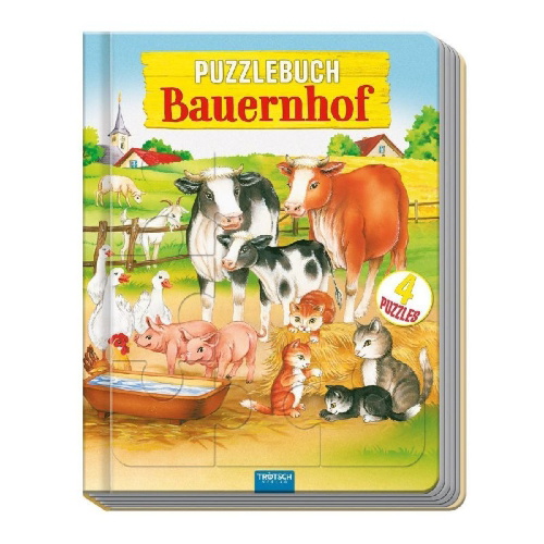 Buchcover und Innenansicht für das Buch: Trötsch Puzzlebuch Bauernhof