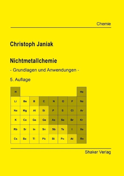Buchcover und Innenansicht für das Buch: Nichtmetallchemie