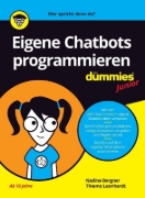 Buchcover und Innenansicht für das Buch: Eigene Chatbots programmieren für Dummies Junior