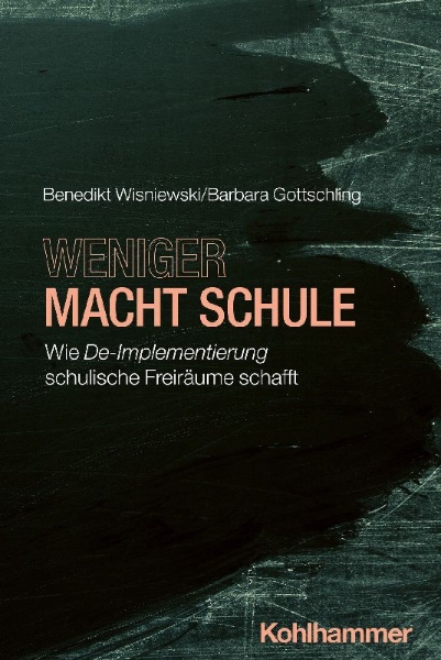 Buchcover und Innenansicht für das Buch: Weniger macht Schule