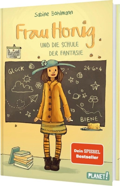 Buchcover und Innenansicht für das Buch: Frau Honig: Frau Honig und die Schule der Fantasie