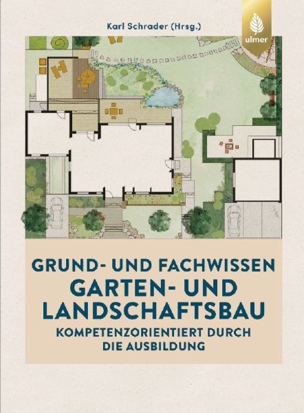 Buchcover und Innenansicht für das Buch: Grund- und Fachwissen Garten- und Landschaftsbau