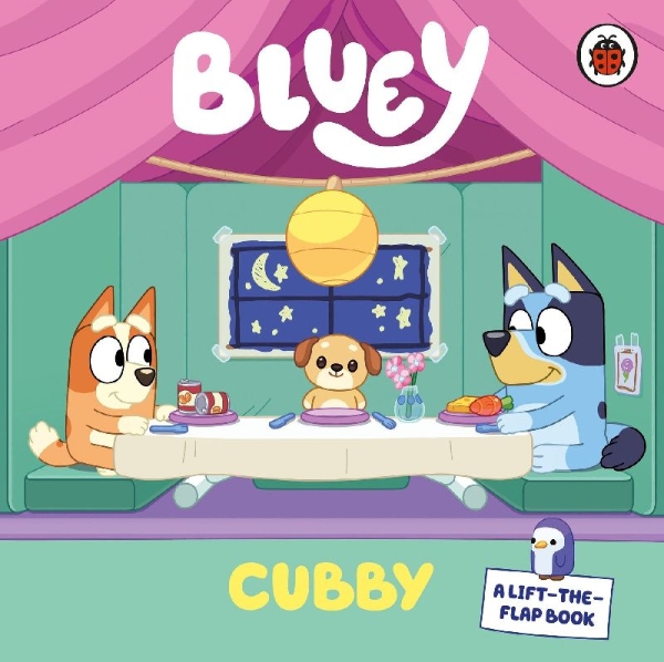 Buchcover und Innenansicht für das Buch: Bluey: Cubby