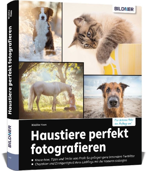 Buchcover und Innenansicht für das Buch: Haustiere perfekt fotografieren