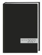Buchcover und Innenansicht für das Buch: times&more Kalenderbuch schwarz 2027