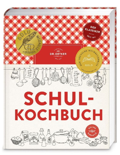 Buchcover und Innenansicht für das Buch: Schulkochbuch