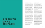 Buchcover und Innenansicht für das Buch: Das ultimative Veggie Airfryer Kochbuch