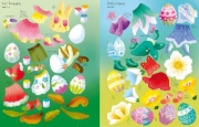 Buchcover und Innenansicht für das Buch: Mein Anziehpuppen-Stickerbuch: Ostern im Feenland